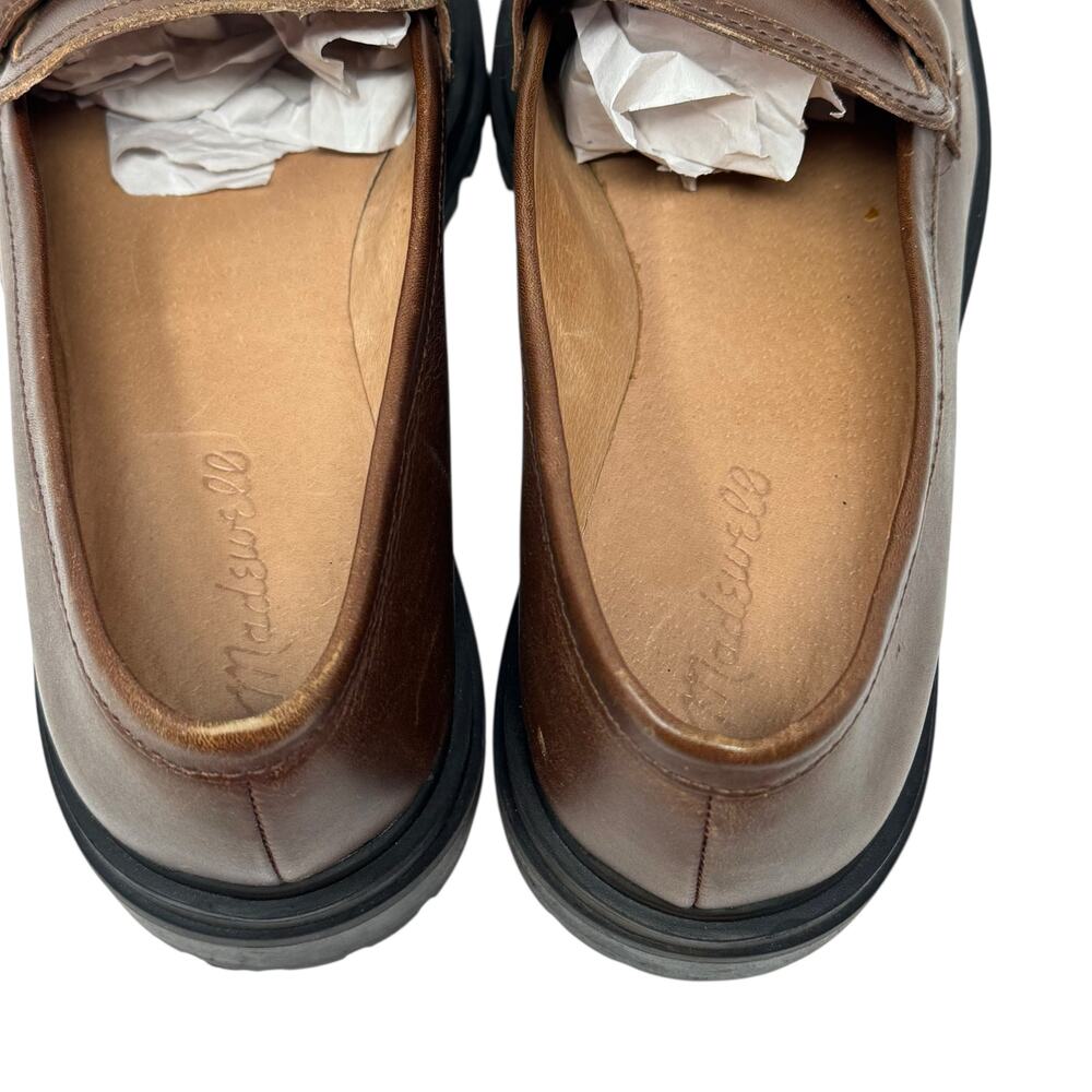 Madewell The Bradley Women's Chunky Brown Lugsole Loafer Size 8.5 - Picture 10 of 11